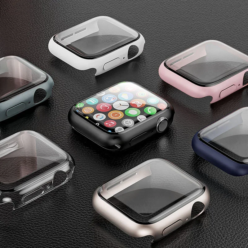 Tempered Glass+cover For Apple - Apple Smartwatch Accessories 评论和价格