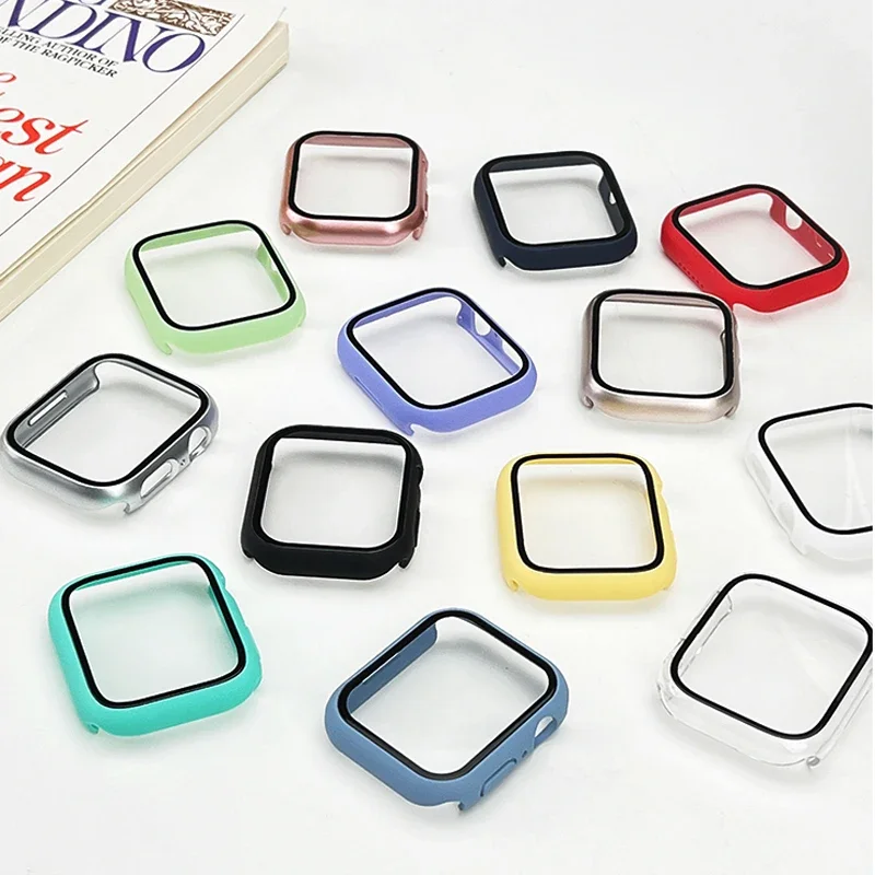Tempered Glass+cover For Apple - Apple Smartwatch Accessories 评论和价格