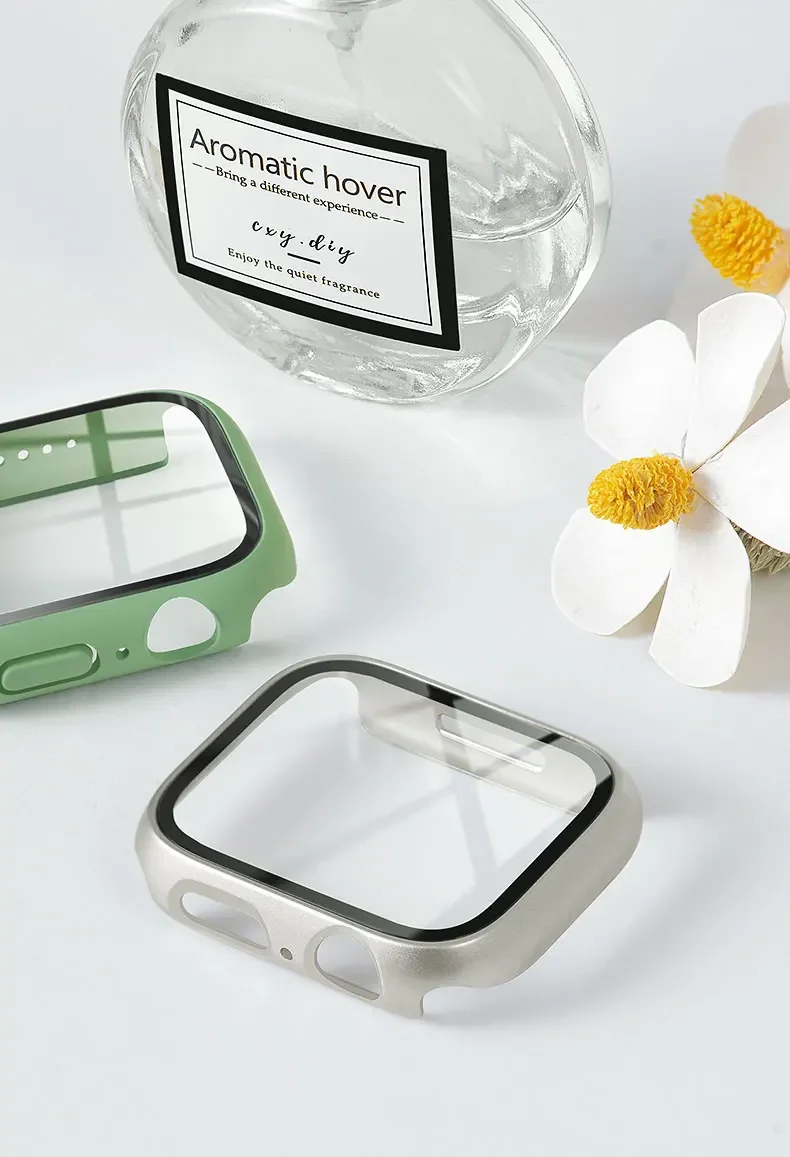 Tempered Glass+cover For Apple - Apple Smartwatch Accessories 评论和价格