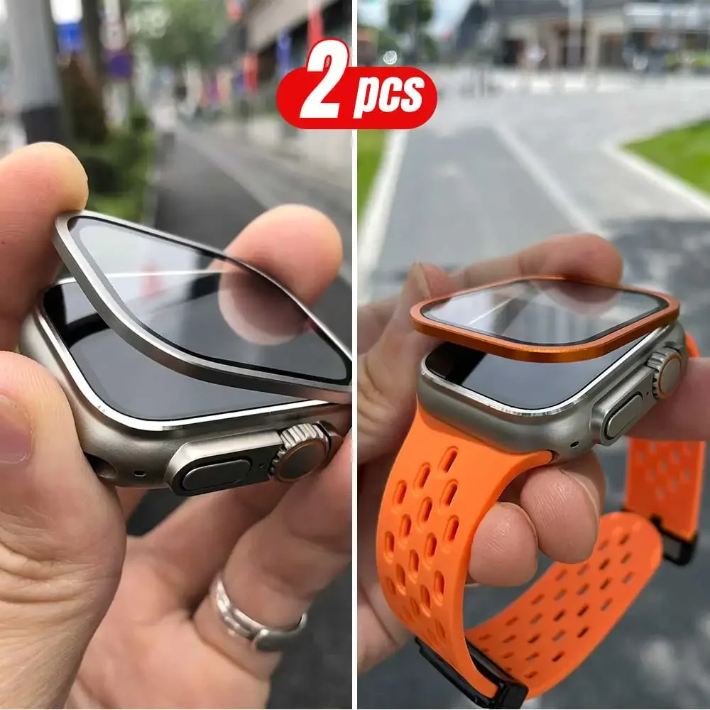 2PCS Titanium Metal Frame for  - Apple Smartwatch Accessories 评论和价格