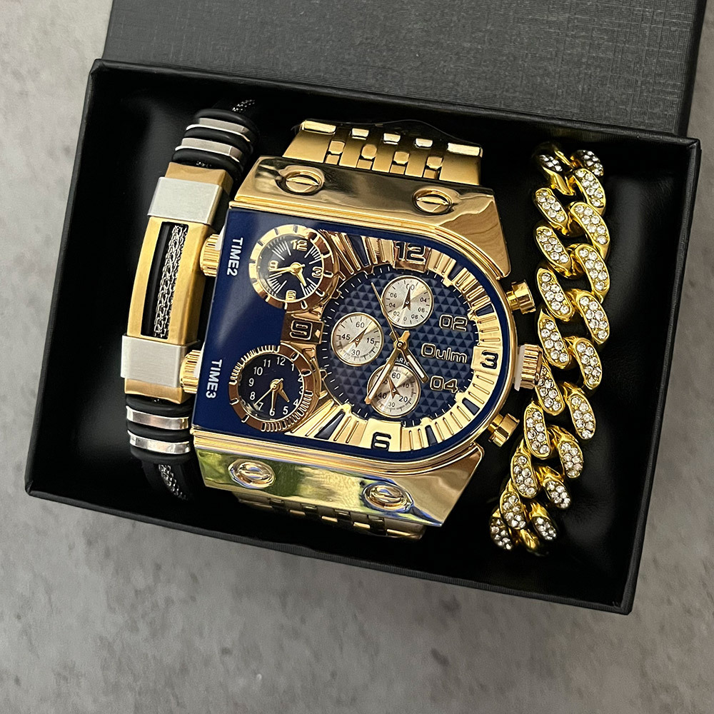 Men's luxury rectangular gold  - Smartwatch Face 评论和价格