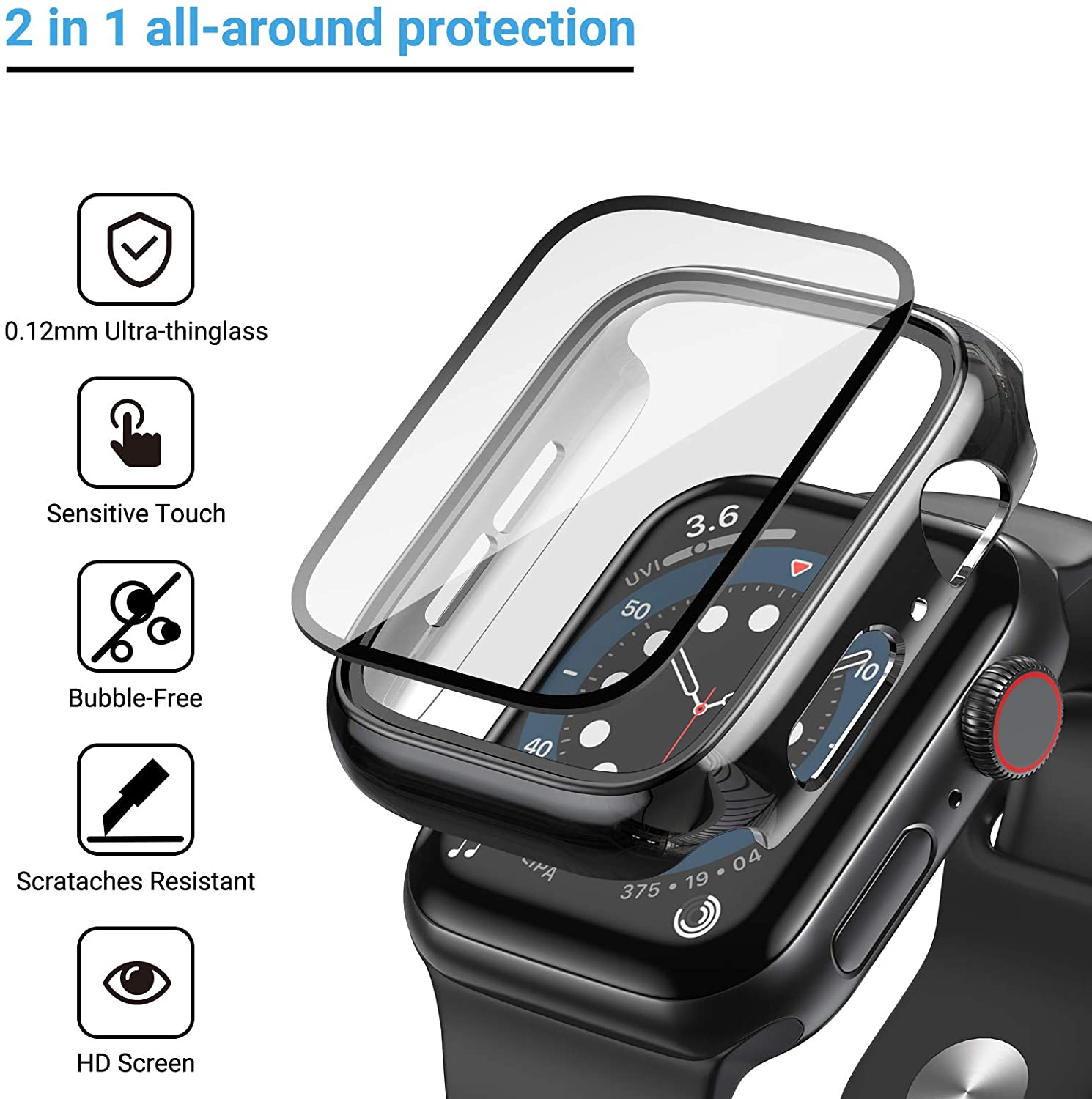 Glass+cover For Apple Watch Ca - Apple Smartwatch Accessories 评论和价格