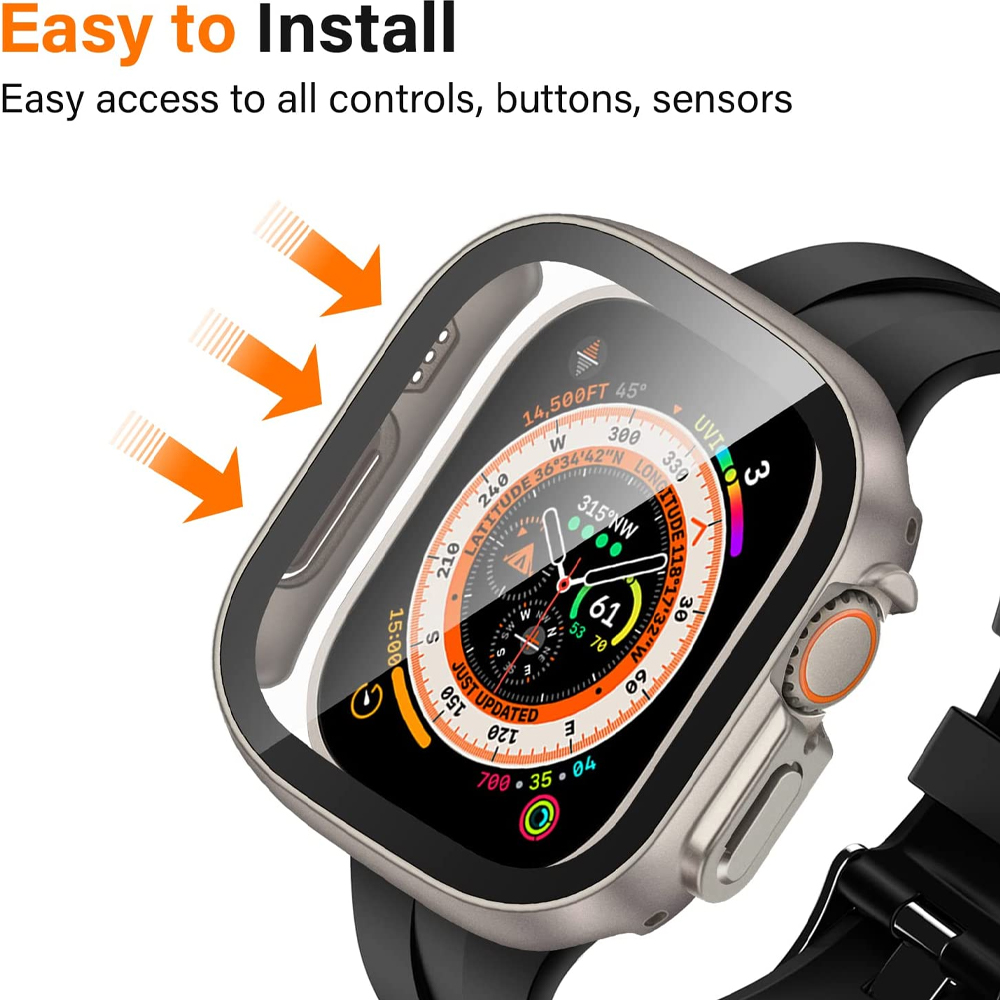 Glass+case For Apple Watch Ult - Apple Smartwatch Accessories 评论和价格