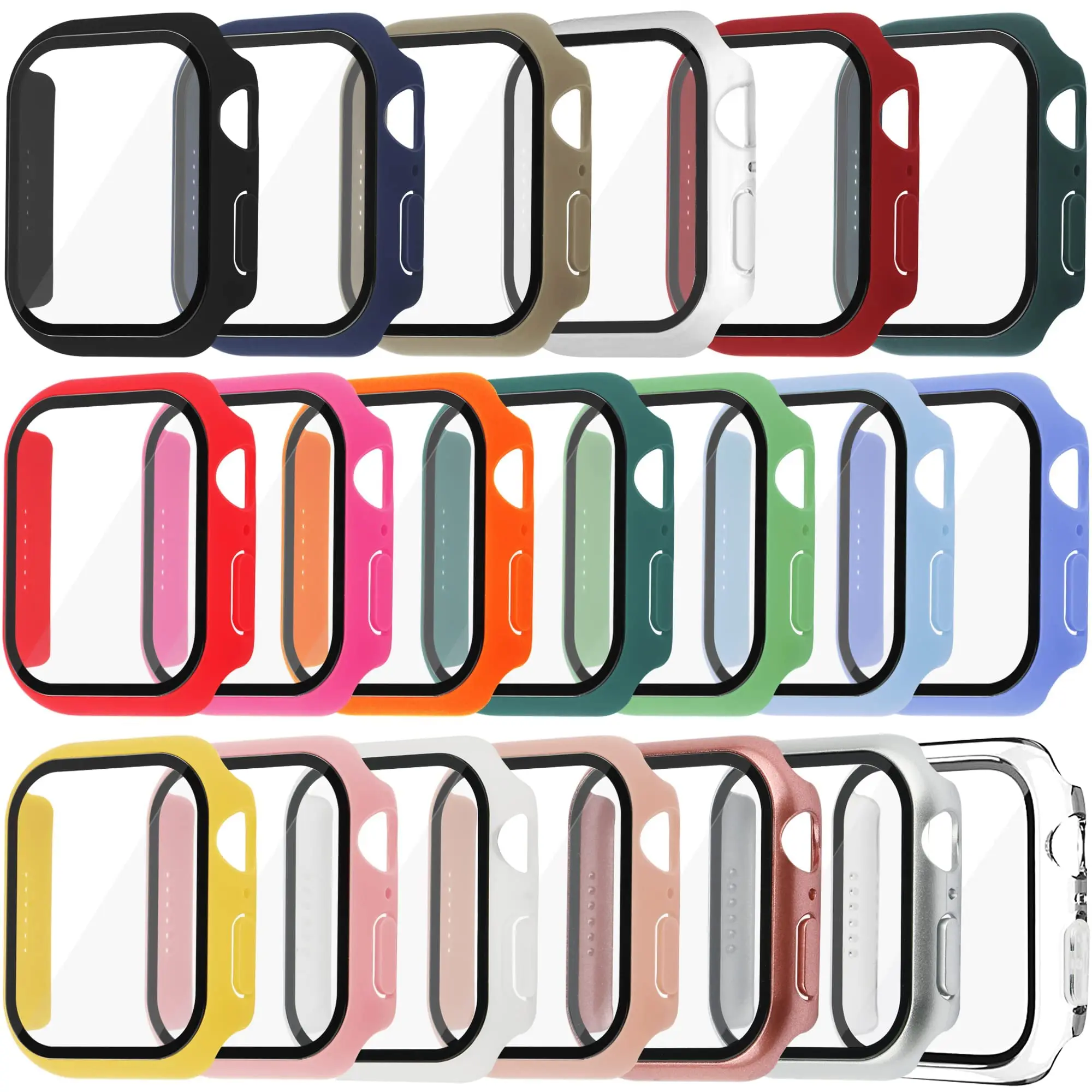 Tempered Glass+Cover For Apple - Apple Smartwatch Accessories 评论和价格
