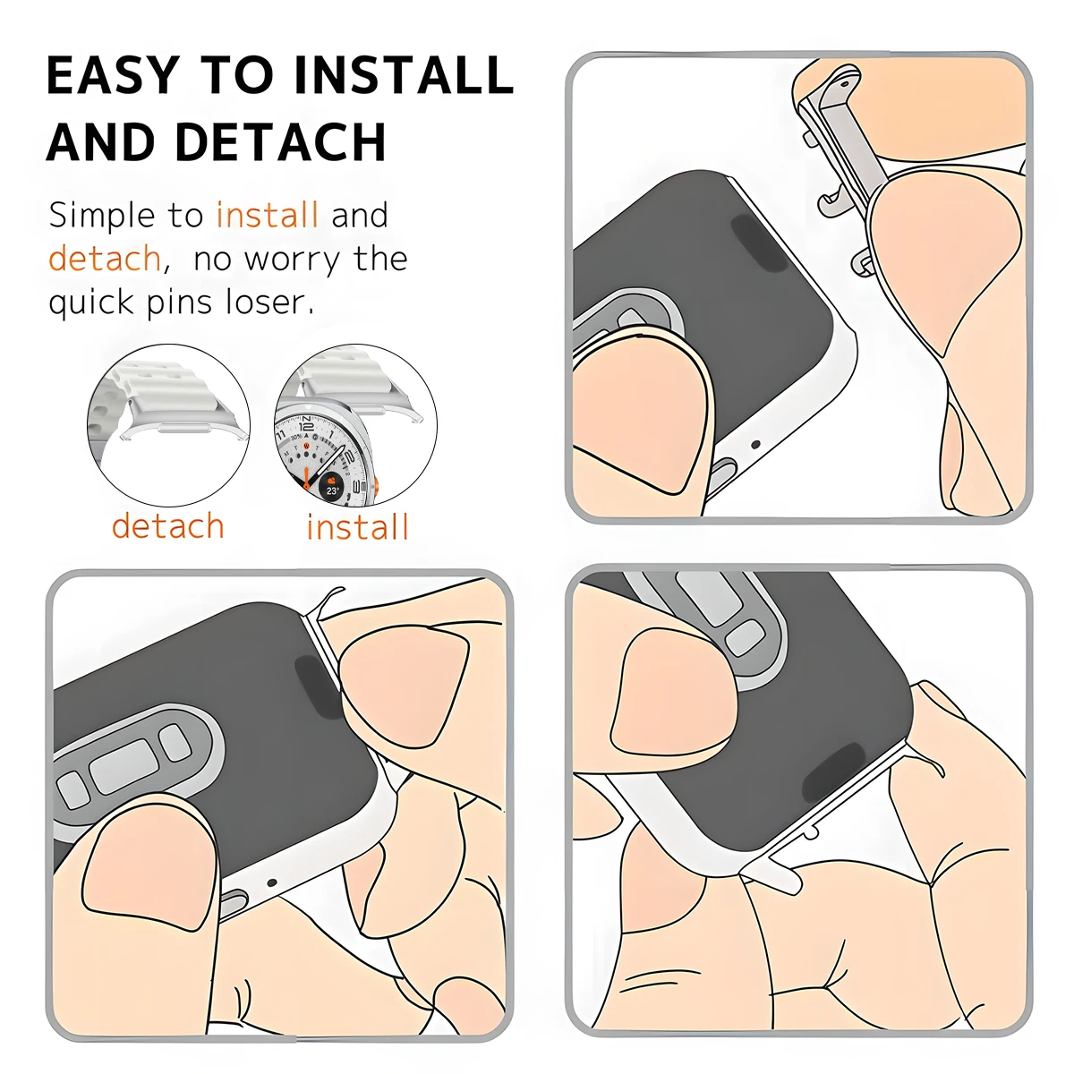 1 Pair Adapter for Samsung Gal - Samsung Smartwatch Ultra Accessories 评论和价格