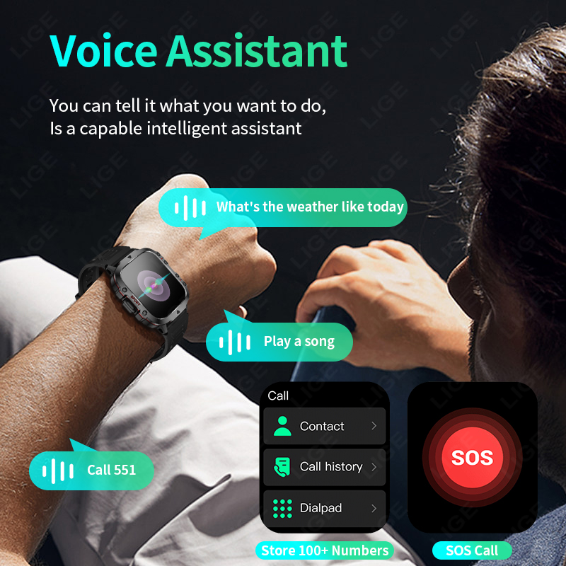 LIGE Outdoor Smart Watch Men 2 - Smartwatch Face 评论和价格