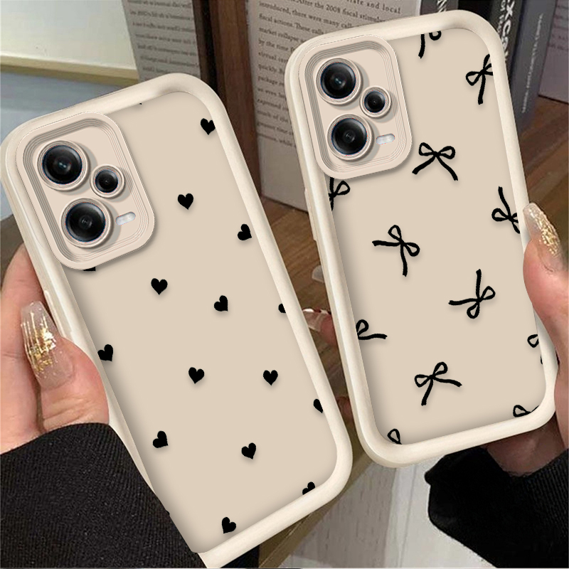 Black Love Heart Bowknot Phone - Xiaomi Redmi Note 14 评论和价格